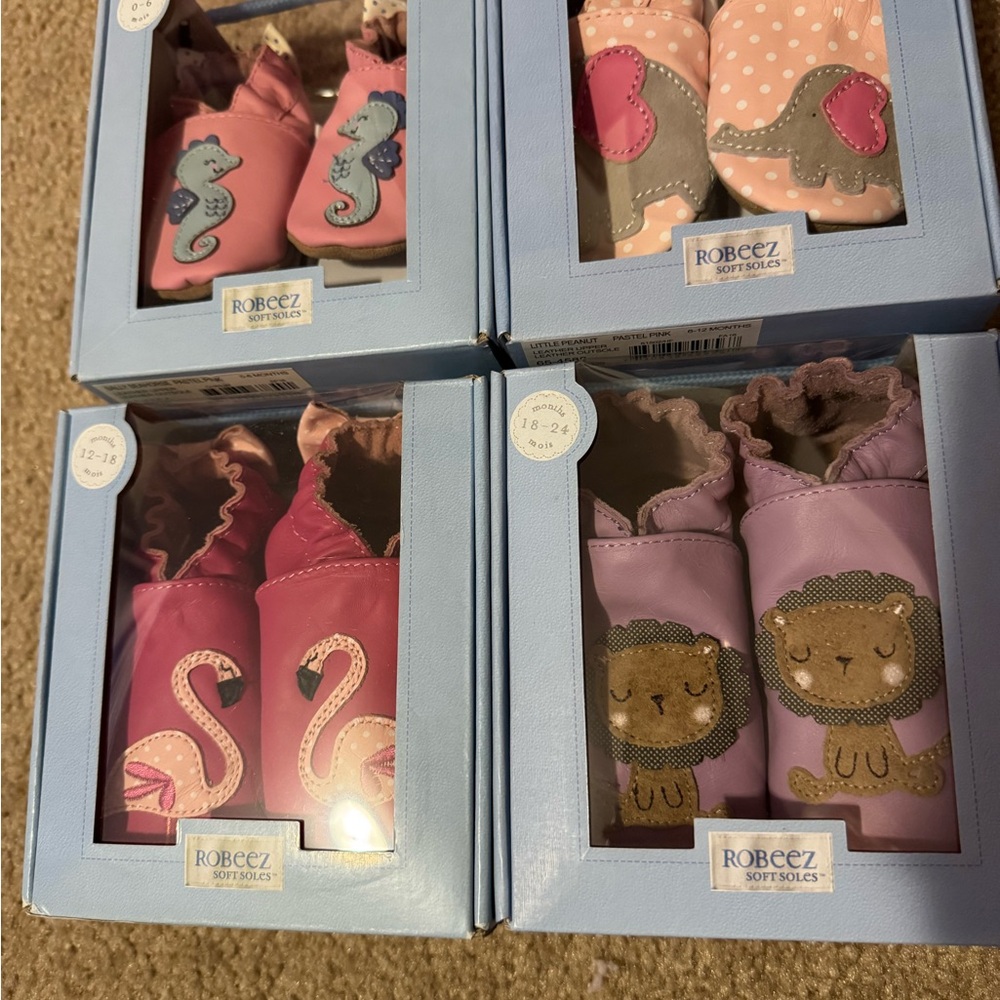 Robeez Baby Shoes Set - Pink and Purple